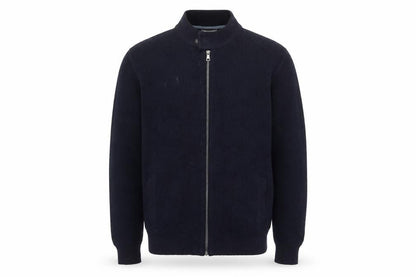 Marks & Spencer Men's Blue Full Zip Cotton Jumper M Tailored Fit