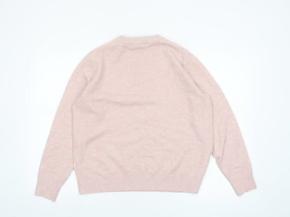 Marks and Spencer Women’s Pink Crew Neck Pullover Jumper M