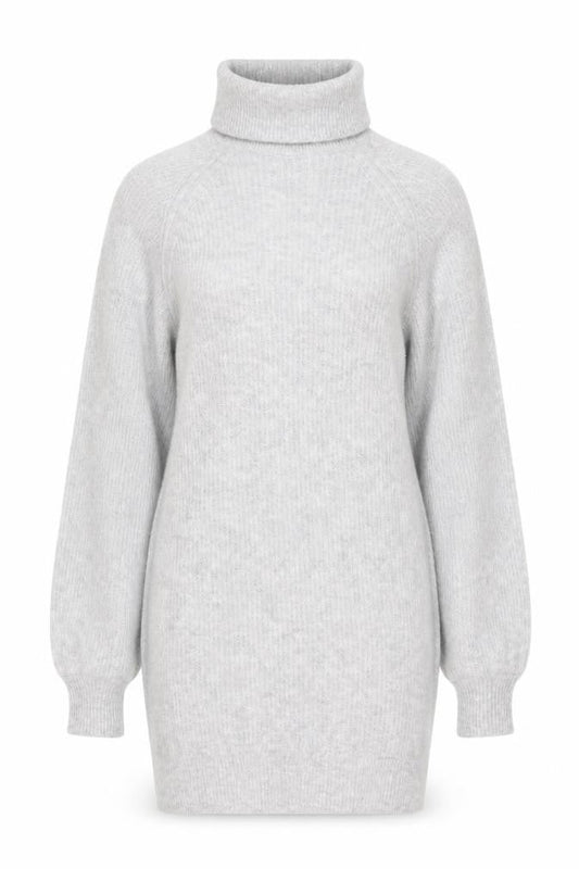 PRETTYLITTLETHING Women’s Grey Roll Neck Long Sleeve Knit Jumper S