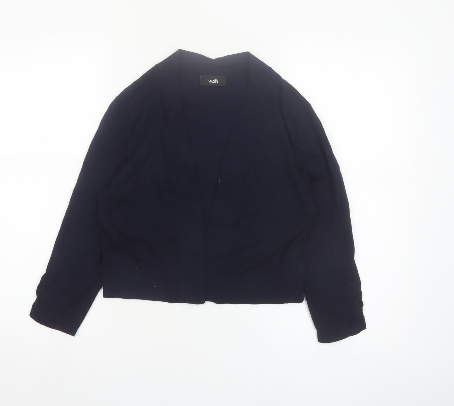Wallis Women Navy Blue Cardigan Small Viscose Blend Knitwear