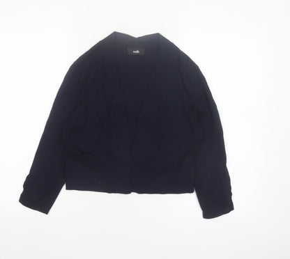 Wallis Women Navy Blue Cardigan Small Viscose Blend Knitwear