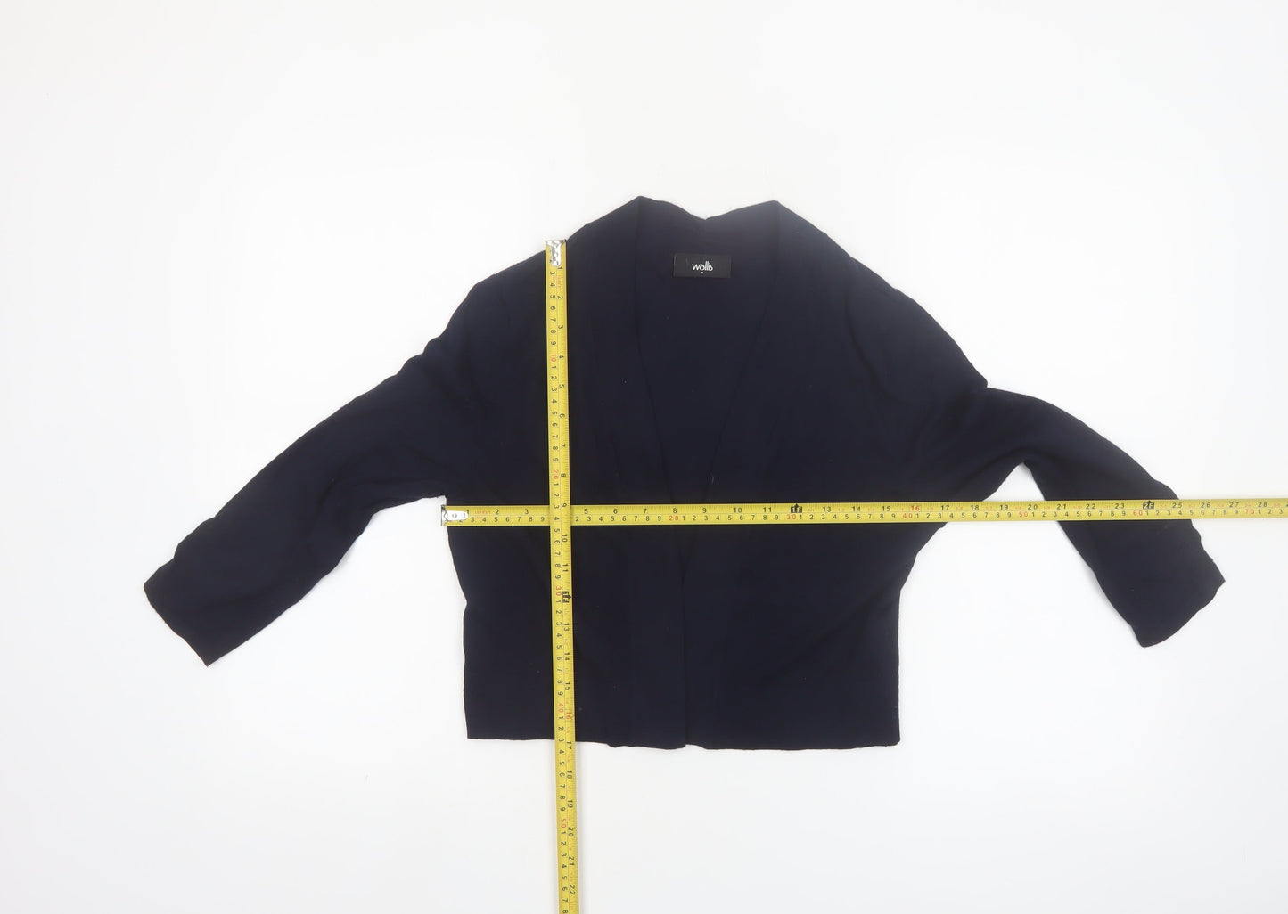 Wallis Women Navy Blue Cardigan Small Viscose Blend Knitwear