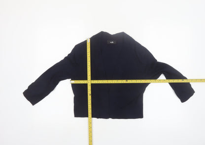 Wallis Women Navy Blue Cardigan Small Viscose Blend Knitwear