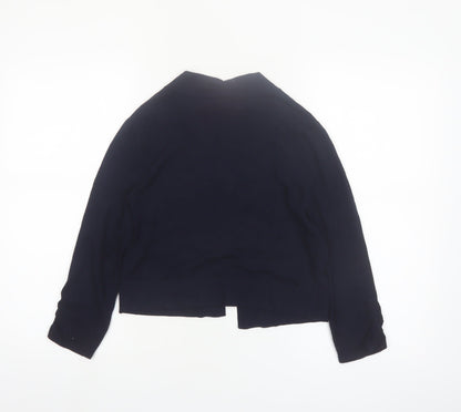 Wallis Women Navy Blue Cardigan Small Viscose Blend Knitwear