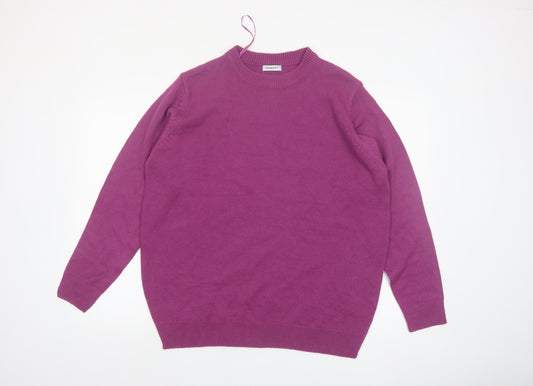 Damart Womens Purple Acrylic Crew Neck Long Sleeve Jumper Size 18/20