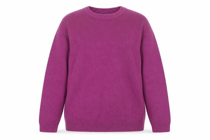 Damart Womens Purple Acrylic Crew Neck Long Sleeve Jumper Size 18/20