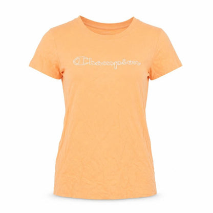 Champion Women's Orange XS Basic Cotton Crew Neck T-Shirt