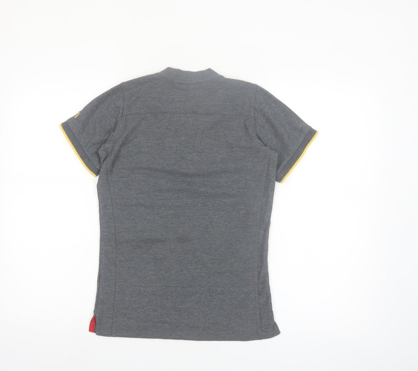 Dimensions Men's Grey Short Sleeve Henley Polo Shirt XS
