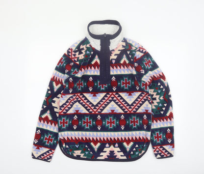Chelsea Peers Women’s Multicoloured Fleece 1/4 Zip Pullover Sweatshirt Small