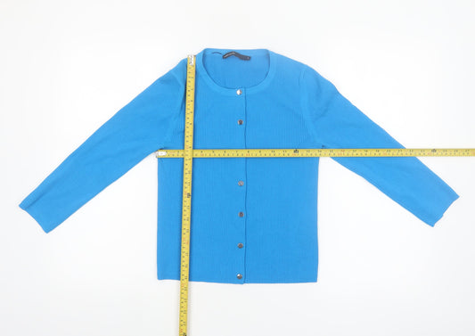 Karen Millen Women's Blue Slim Fit Knit Cardigan Size S