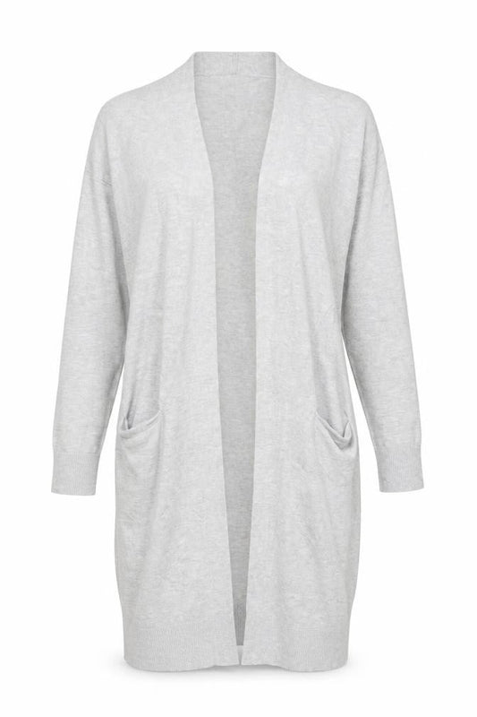 Spirit Women Grey Long Sleeve Open Knit Cardigan Size 12