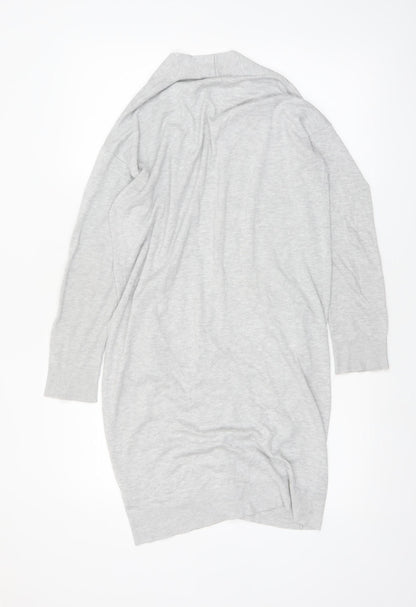 Spirit Women Grey Long Sleeve Open Knit Cardigan Size 12