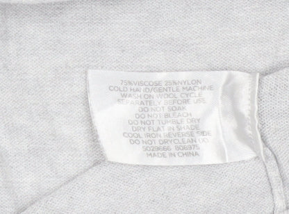 Spirit Women Grey Long Sleeve Open Knit Cardigan Size 12