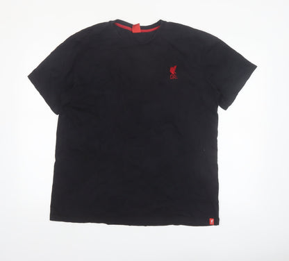 Liverpool FC Men's Black XL Cotton Crew Neck T-Shirt