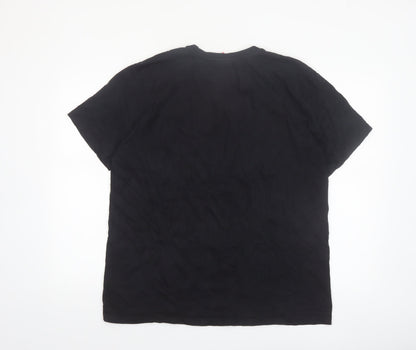 Liverpool FC Men's Black XL Cotton Crew Neck T-Shirt