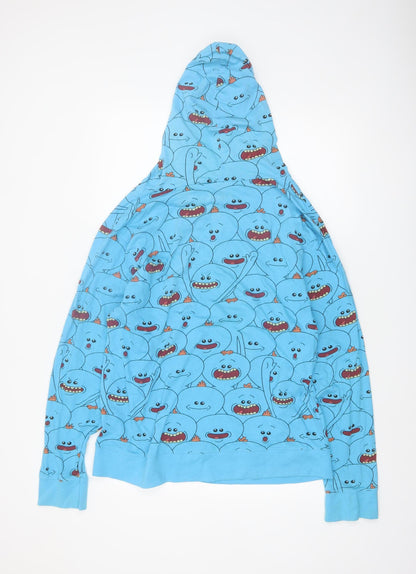 Lootwear Rick and Morty Blue Men's Pullover Hoodie Medium