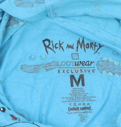Lootwear Rick and Morty Blue Men's Pullover Hoodie Medium