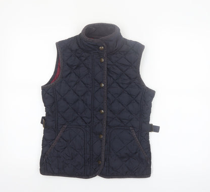 GANT Women's Blue Quilted Waistcoat Size S Sleeveless Casual Outdoor