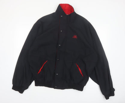 King Louie Men’s Black Bomber Jacket XL Nylon Lined Classic Style
