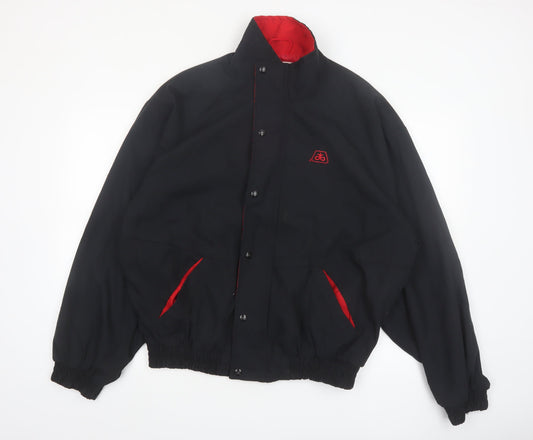 King Louie Men’s Black Bomber Jacket XL Nylon Lined Classic Style