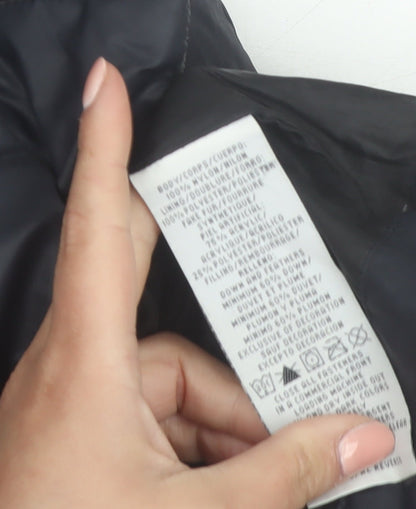 Tommy Hilfiger Denim Women's Navy Puffer Coat Medium Belted Down Long Jacket