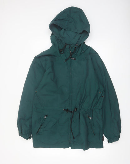 Pacific Trail Mens Green Hooded Anorak Jacket M Outdoor Casual