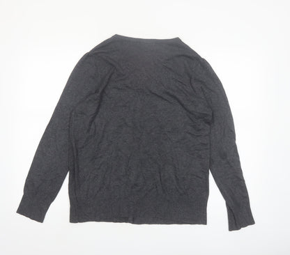 Marks and Spencer Women’s Grey Size 16 Crew Neck Button Cardigan