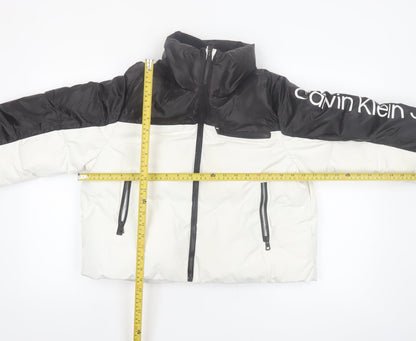 Calvin Klein Jeans Women’s Black White Puffer Jacket Size M