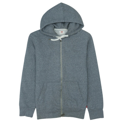 Levi's Men's Grey Full Zip Hoodie Size M Fleece Sweatshirt