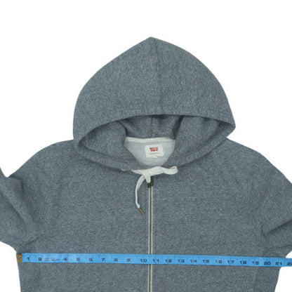 Levi's Men's Grey Full Zip Hoodie Size M Fleece Sweatshirt