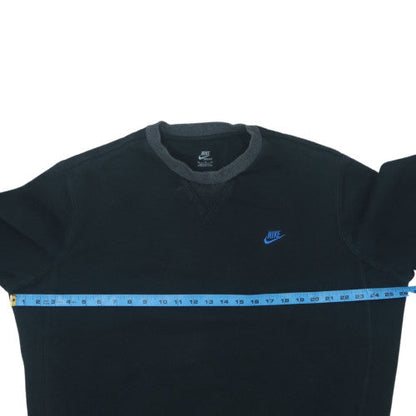 Nike Men's Black Crew Neck Fleece Sweatshirt M Regular Fit