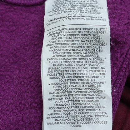 Nike Women's Purple Pullover Hoodie Size M Cotton Blend Logo