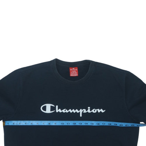 Champion Men's Blue Crew Neck Pullover Sweatshirt Size L