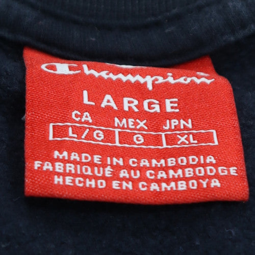 Champion Men's Blue Crew Neck Pullover Sweatshirt Size L