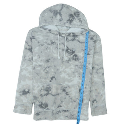 Hollister Women Grey Tie-Dye Pullover Hoodie XS Regular Fit