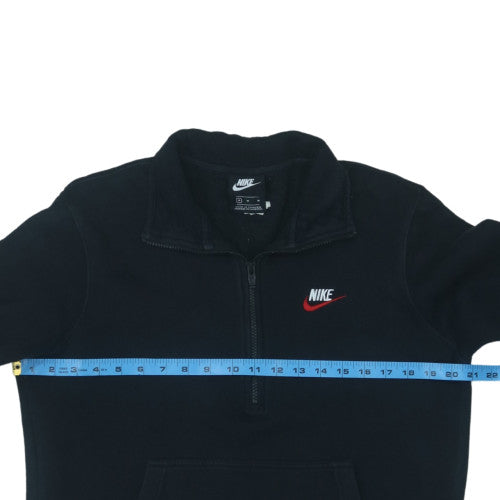 Nike Men's Black 1/2 Zip Pullover Sweatshirt M Fleece Cotton Blend