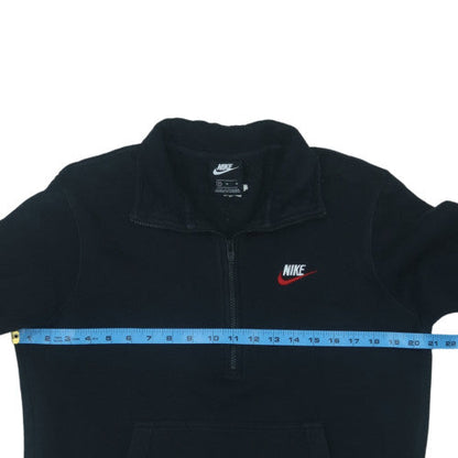 Nike Men's Black 1/2 Zip Pullover Sweatshirt M Fleece Cotton Blend