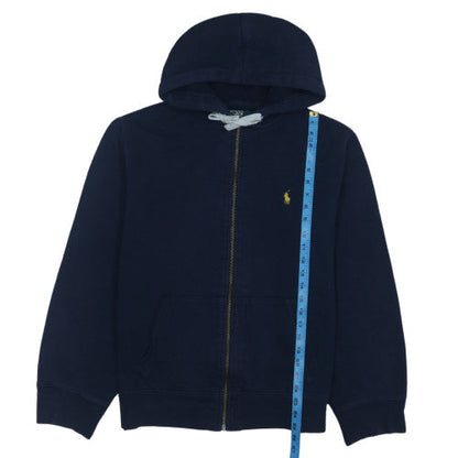 Ralph Lauren Men's Blue Full Zip Hoodie XL Cotton Blend Fleece