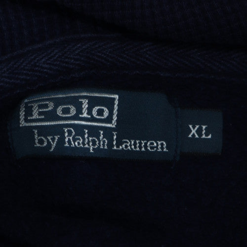 Ralph Lauren Men's Blue Full Zip Hoodie XL Cotton Blend Fleece