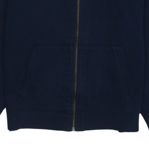 Ralph Lauren Men's Blue Full Zip Hoodie XL Cotton Blend Fleece