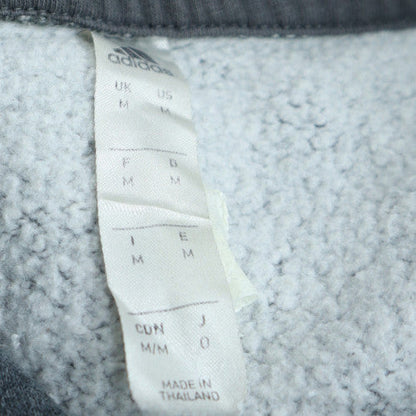 Adidas Men Grey Pullover Hoodie M Fleece Lined Sportswear