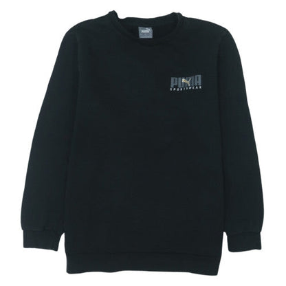 Puma Mens Black Crew Neck Pullover Sweatshirt Size L Sports Fleece