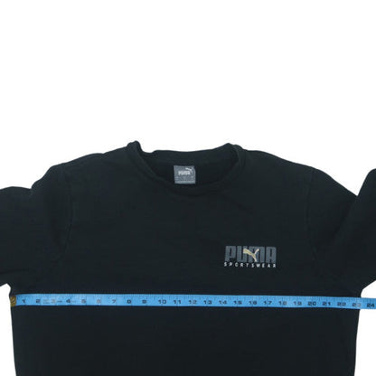 Puma Mens Black Crew Neck Pullover Sweatshirt Size L Sports Fleece