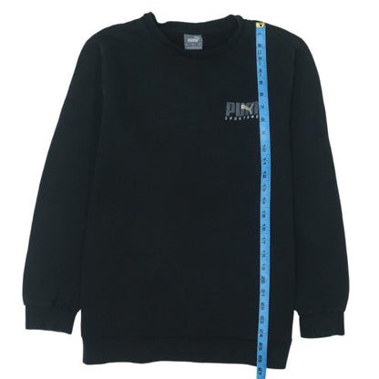 Puma Mens Black Crew Neck Pullover Sweatshirt Size L Sports Fleece