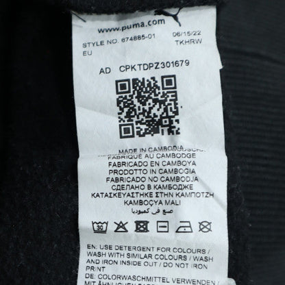 Puma Mens Black Crew Neck Pullover Sweatshirt Size L Sports Fleece