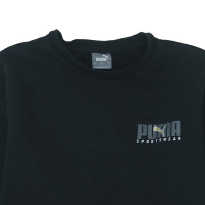 Puma Mens Black Crew Neck Pullover Sweatshirt Size L Sports Fleece