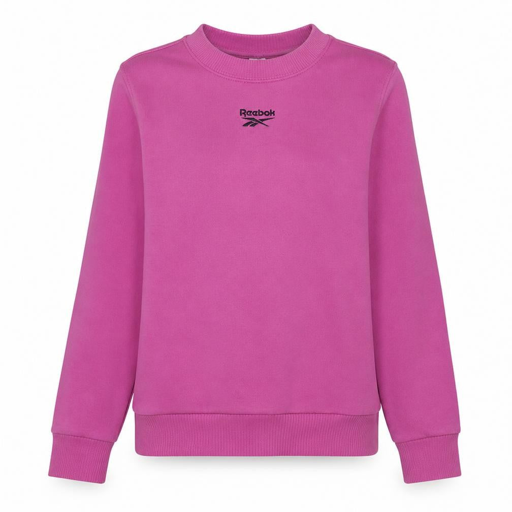 Reebok Womens Pink Crew Neck Sweatshirt Size M Cotton Blend Athletic