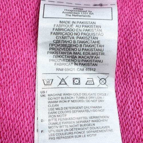 Reebok Womens Pink Crew Neck Sweatshirt Size M Cotton Blend Athletic
