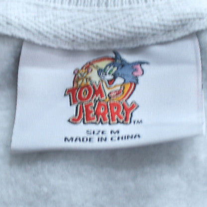 Primark Tom and Jerry Men's Grey V-Neck Sweatshirt M