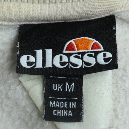 Ellesse Men's White Cotton Blend Pullover Sweatshirt M
